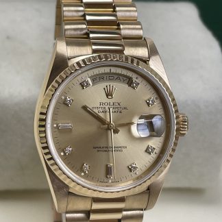 Rolex Day-Date President #18238 Unpolished, Factory Diamond Dial