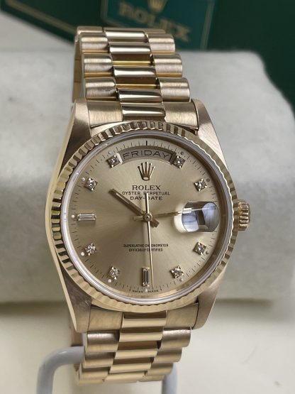 Rolex Day-Date President #18238 Unpolished, Factory Diamond Dial