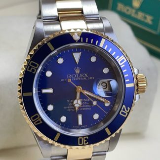 Rolex Submariner Two-Tone #16613 “Bluesy” –Y Serial- Box and Papers
