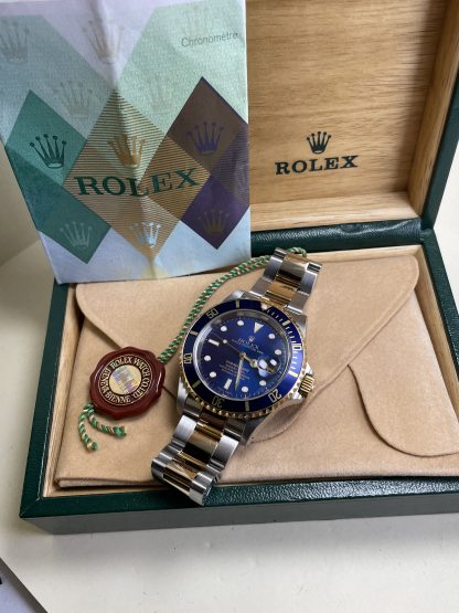 Rolex Submariner Two-Tone #16613 “Bluesy” –Y Serial- Box and Papers - Image 7