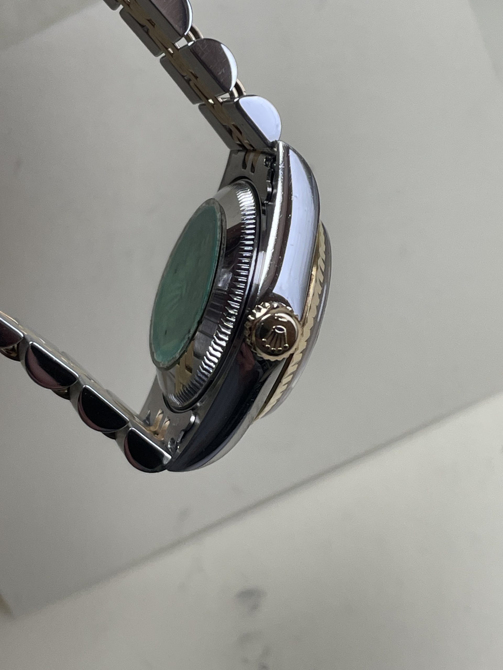 Rolex 2-Tone Ladies Datejust #69173 – Champagne Tapestry Dial - Image 3