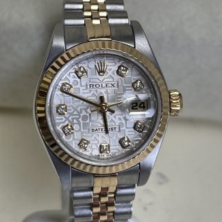 Ladies Rolex 2-Tone Datejust #79173 – Factory Diamond Anniversary Dial