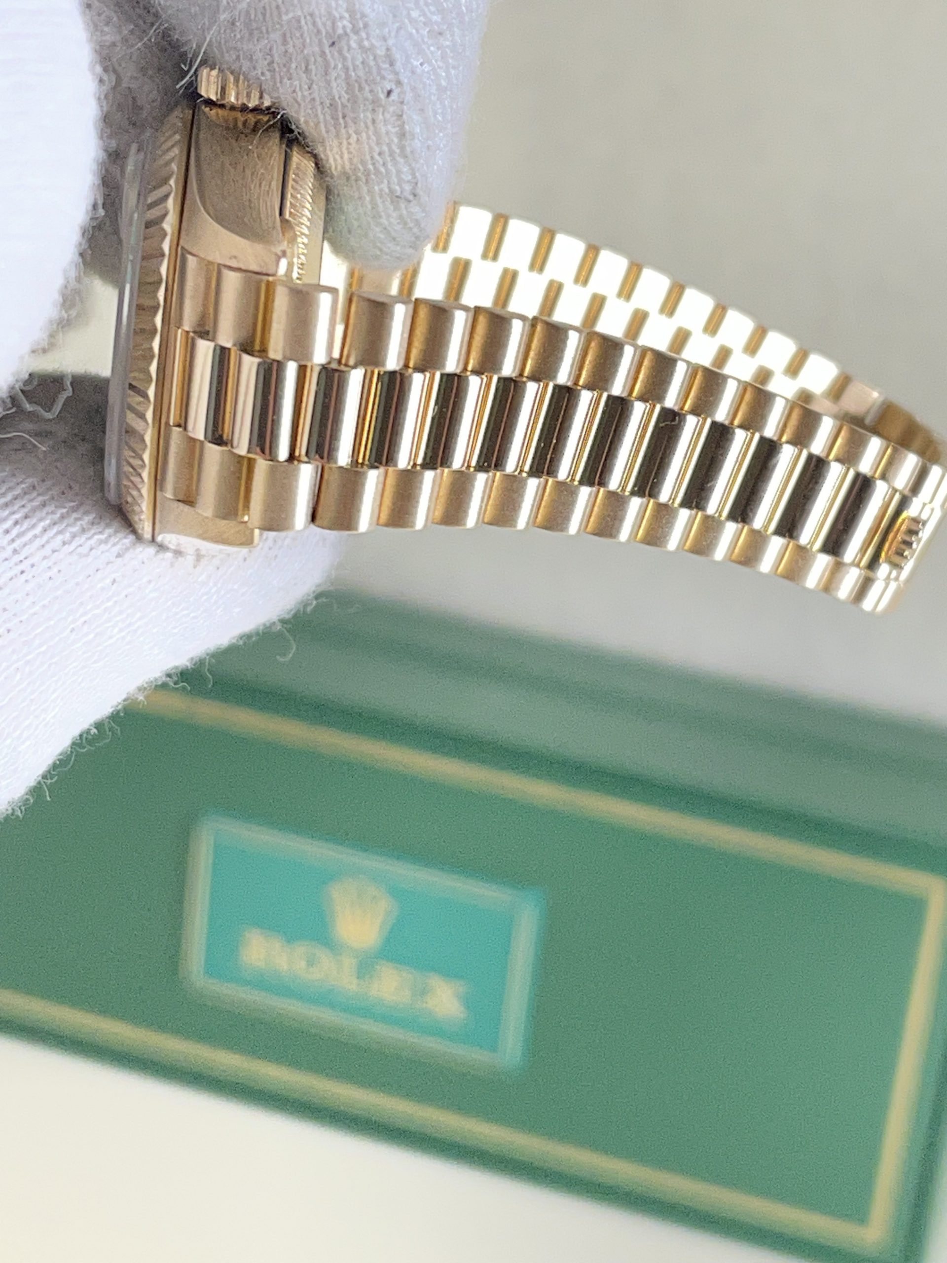 Ladies Rolex Datejust “President” #69178 with Diamond Dial -18K Yellow Gold. Box & Papers - Image 5