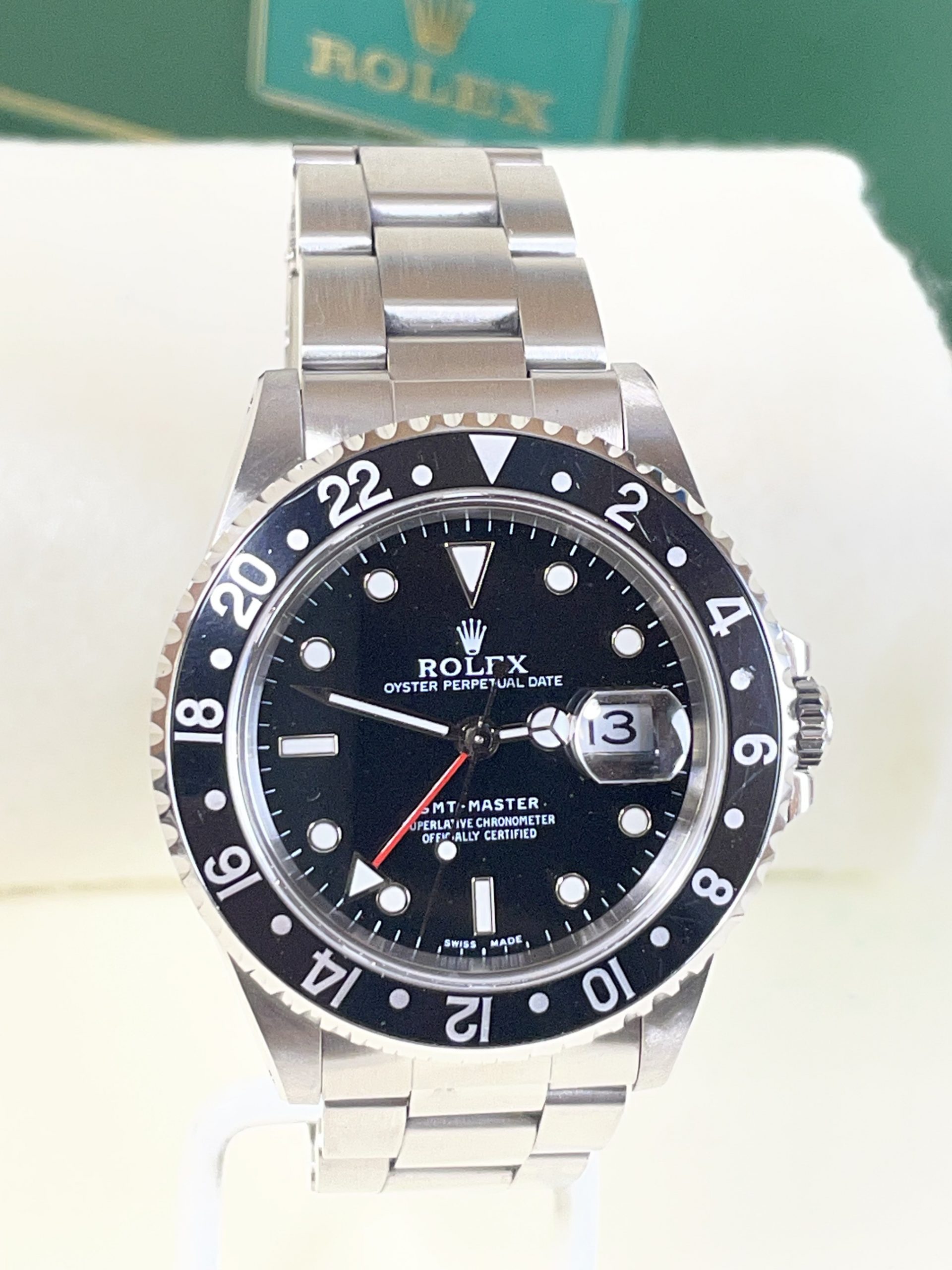Rolex GMT Master II #16700 Black Dial / Black Bezel in Excellent Condition. Full Set