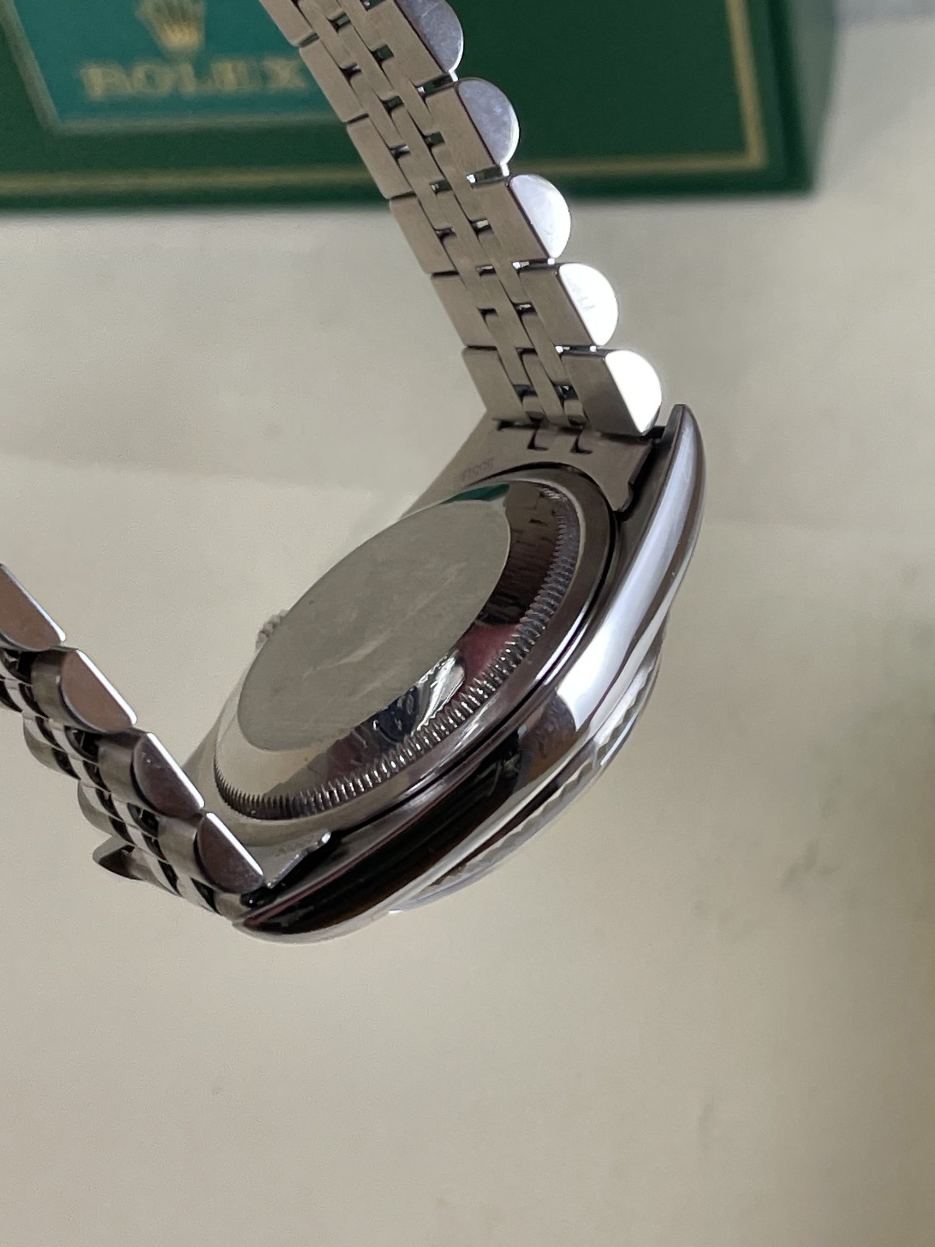 Men’s Rolex Datejust #16234 Turquoise Diamond Dial Fluted Bezel - Image 4