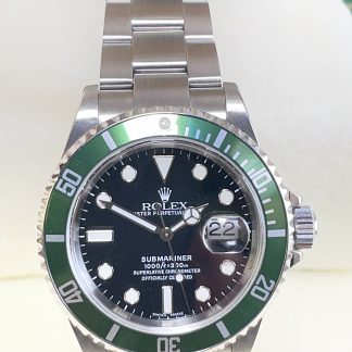 Rolex Submariner #16610LV "Kermit" Green Bezel Rare 50th Anniversary